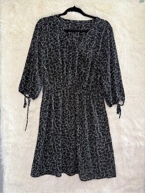 RW&CO Womens Catcore Midi Dress L Black Cottagecore Teacher Fairy Grunge Witchy